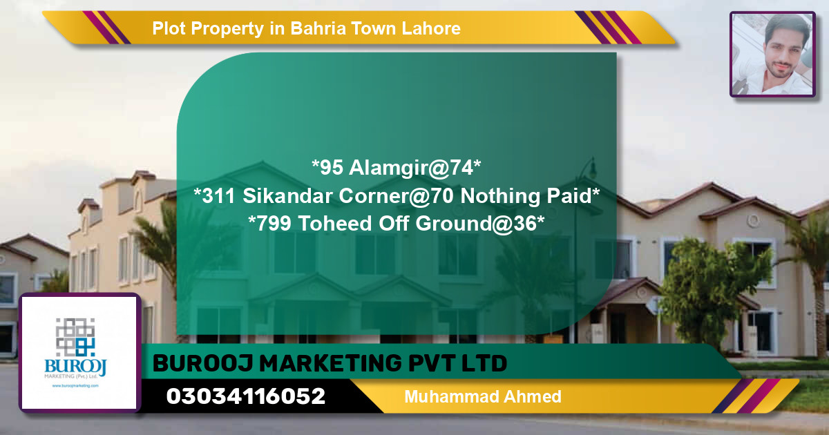 Residential Plot for Sale in Bahria Town, Lahore - (BP-65676)