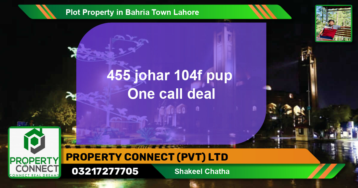 Residential Plot for Sale in Bahria Town, Lahore - (BP-65682)