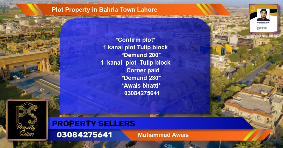 Residential Plot for Sale in Bahria Town, Lahore - (BP-65694)
