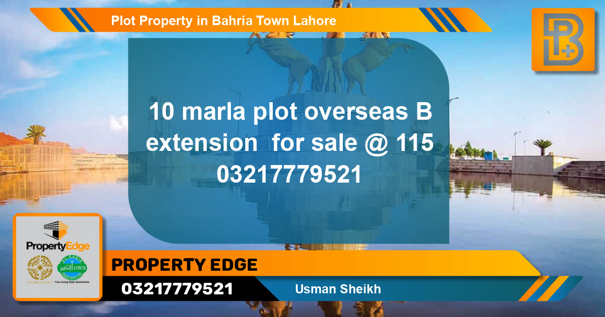Residential Plot for Sale in Bahria Town, Lahore - (BP-65702)
