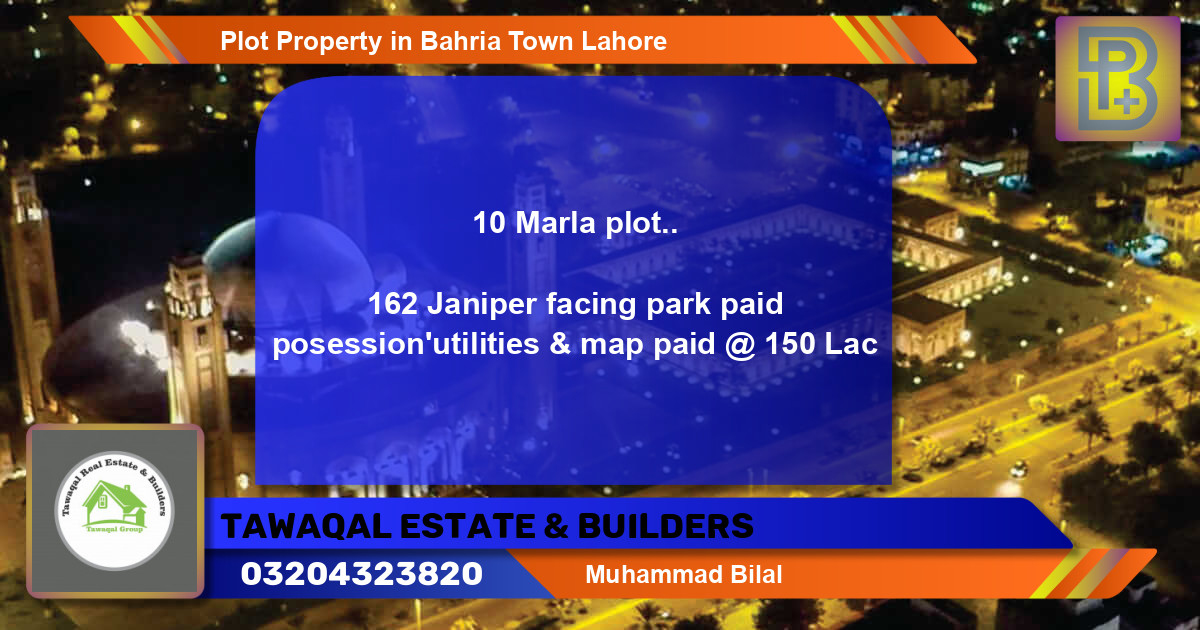 Residential Plot for Sale in Bahria Town, Lahore - (BP-65715)