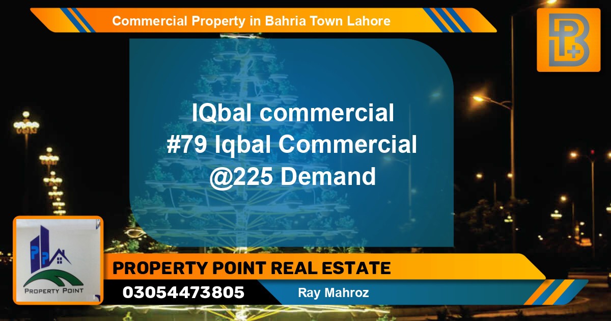 Commercial Property for Sale in Bahria Town, Lahore - (BP-65753)