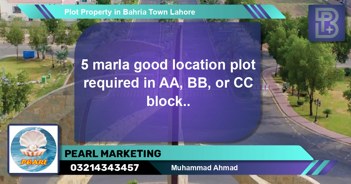 Residential Plot for Sale in Bahria Town, Lahore - (BP-65758)