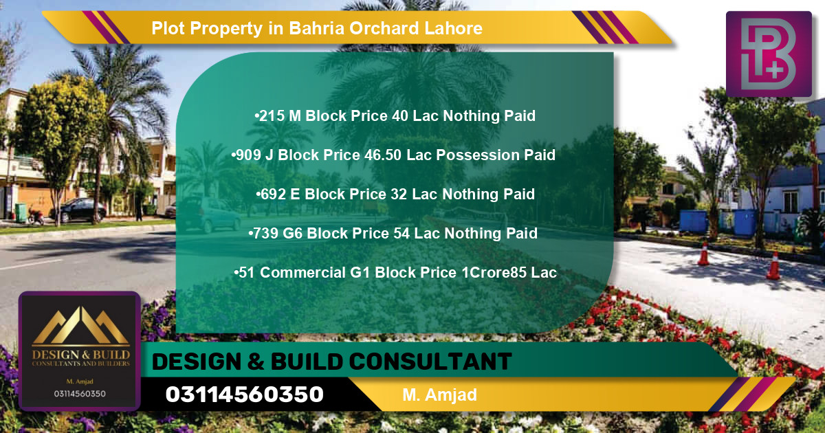 Commercial Plot for Sale in Bahria Orchard, Lahore - (BP-65774)