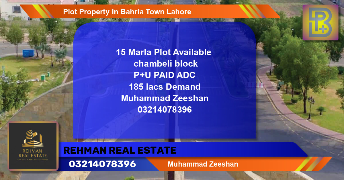 Residential Plot for Sale in Sector C - Chambeli Block -  Bahria Town, Lahore - (BP-65792)