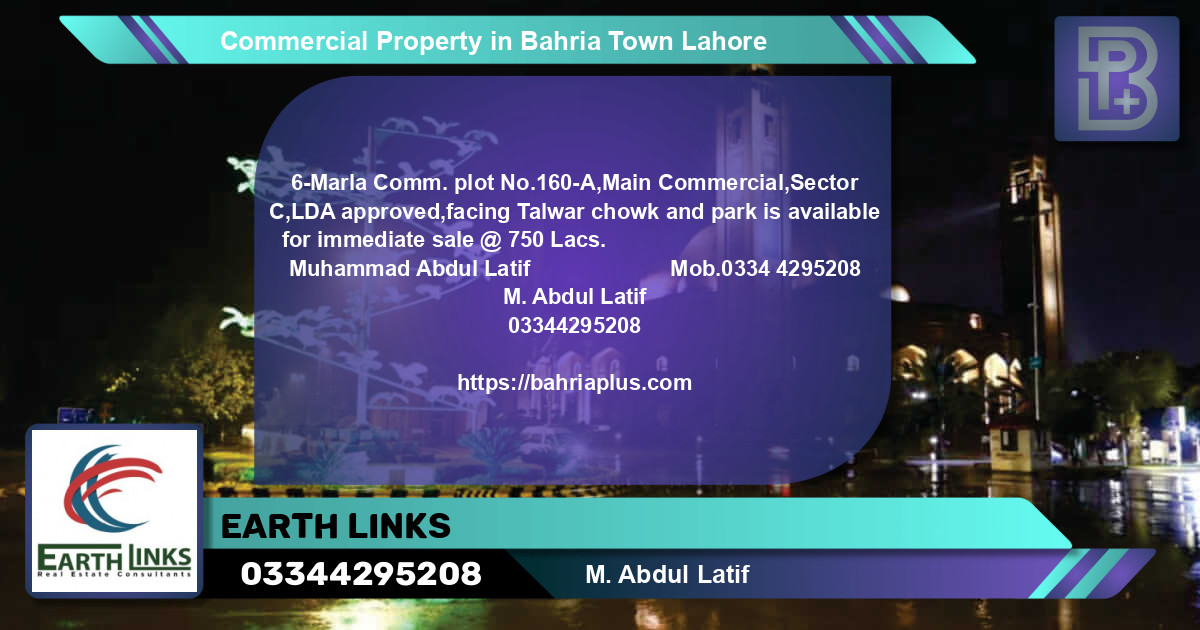 Commercial Property for Sale in Bahria Town, Lahore - (BP-65800)