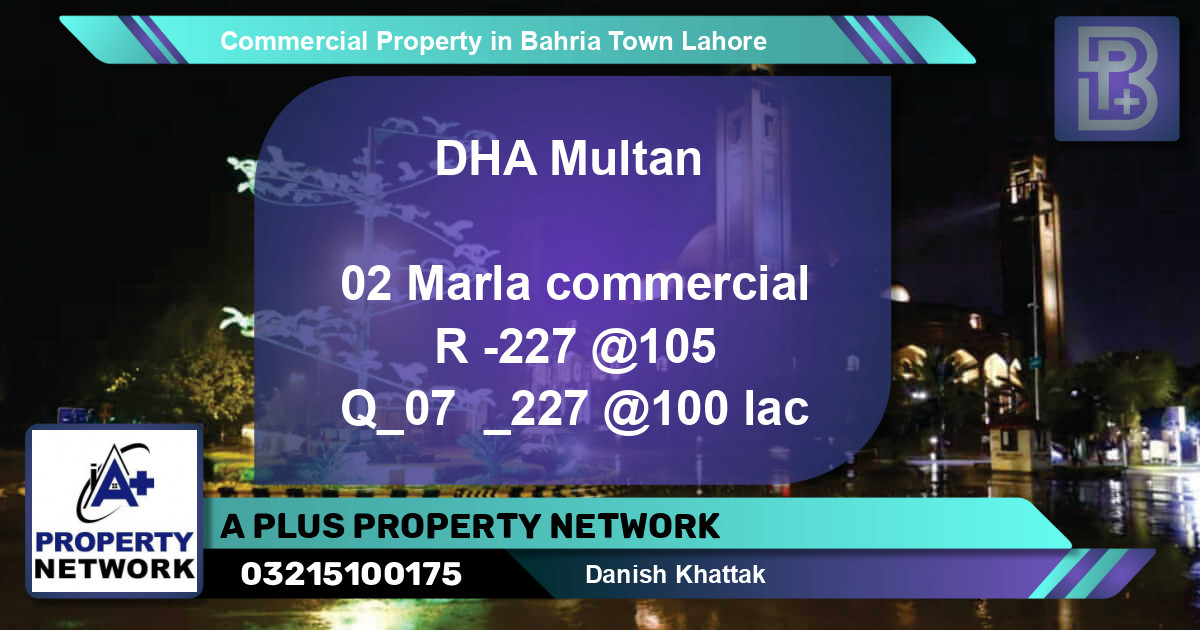 Commercial Property for Sale in Bahria Town, Lahore - (BP-65806)