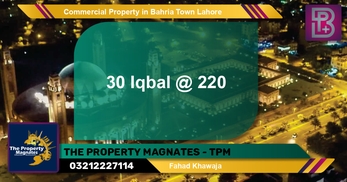 Commercial Property for Sale in Bahria Town, Lahore - (BP-65863)