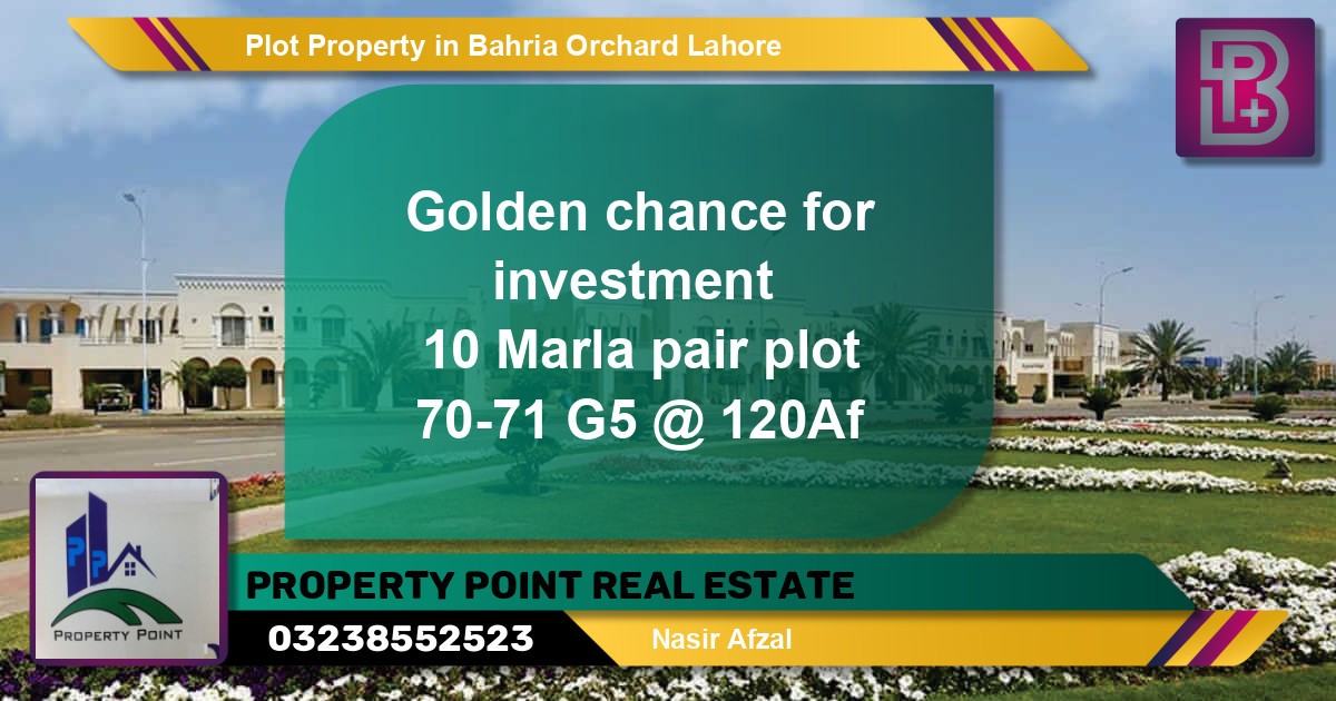 Residential Plot for Sale in Bahria Orchard, Lahore - (BP-65865)