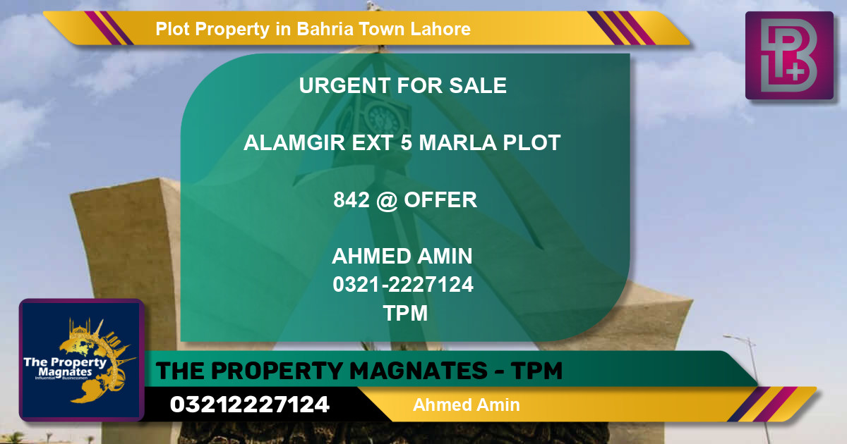Residential Plot for Sale in Bahria Town, Lahore - (BP-65896)