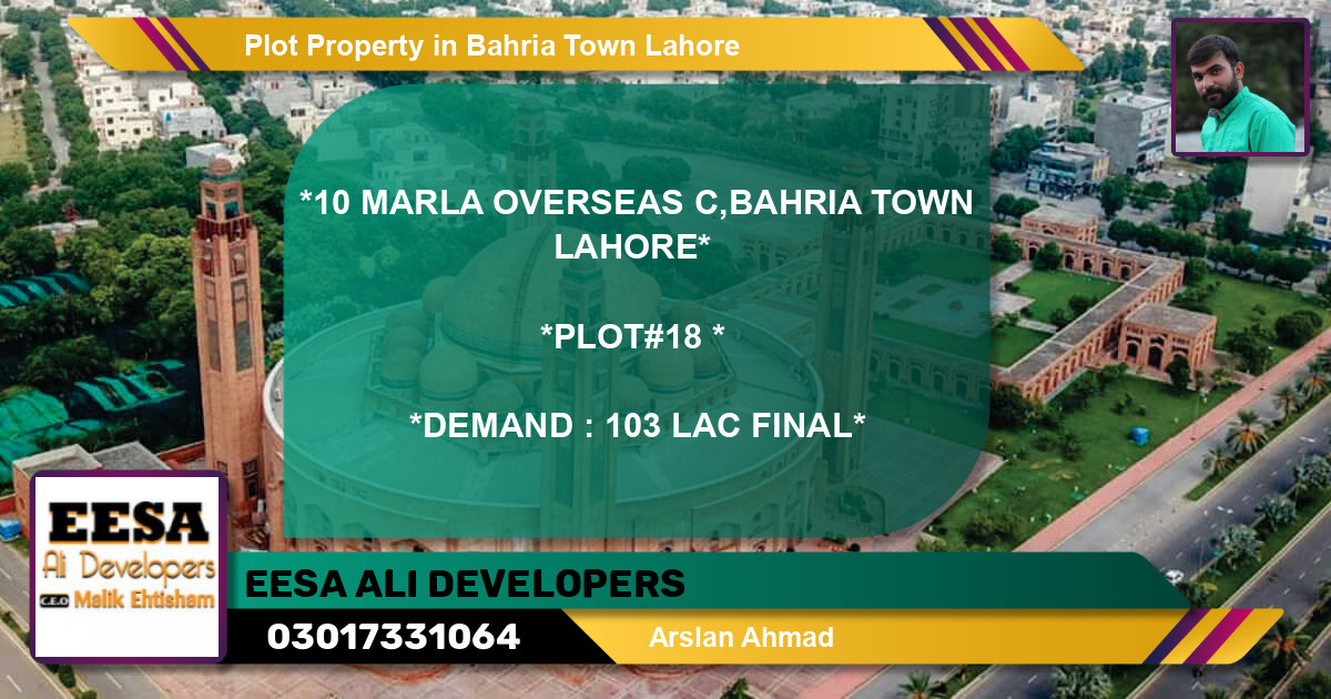 Residential Plot for Sale in Bahria Town, Lahore - (BP-65897)