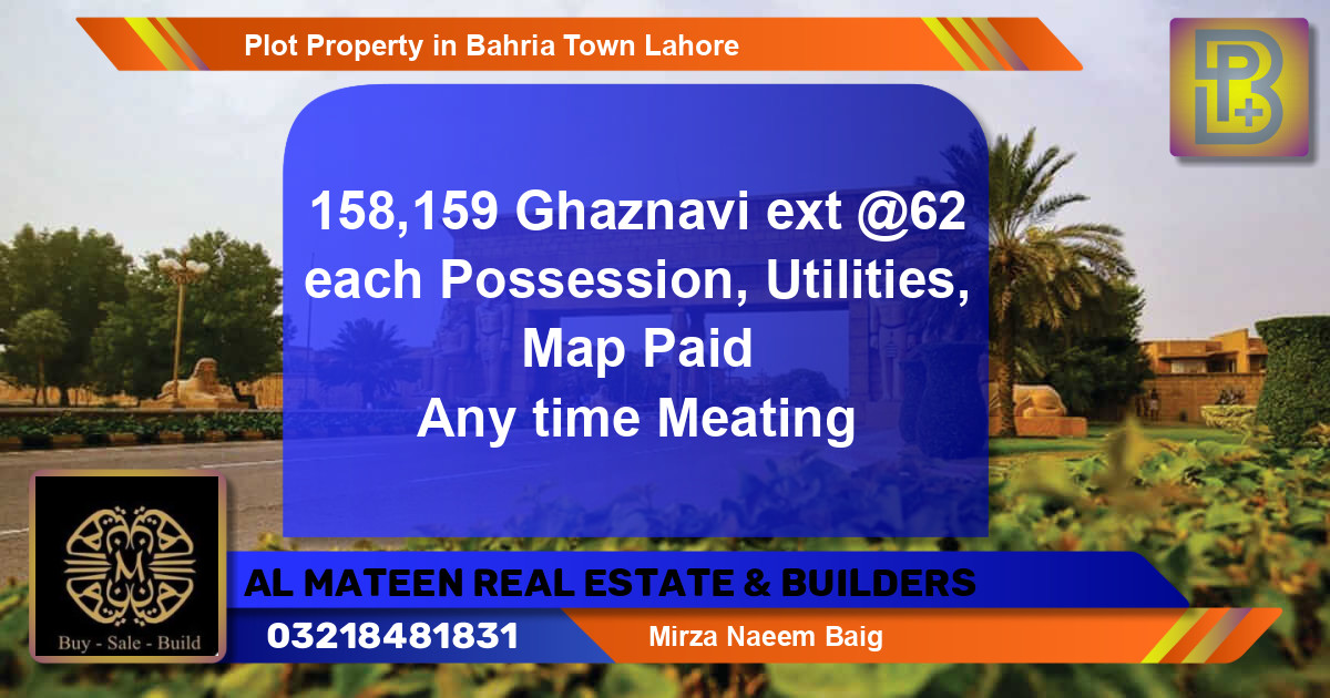 Residential Plot for Sale in Bahria Town, Lahore - (BP-65900)