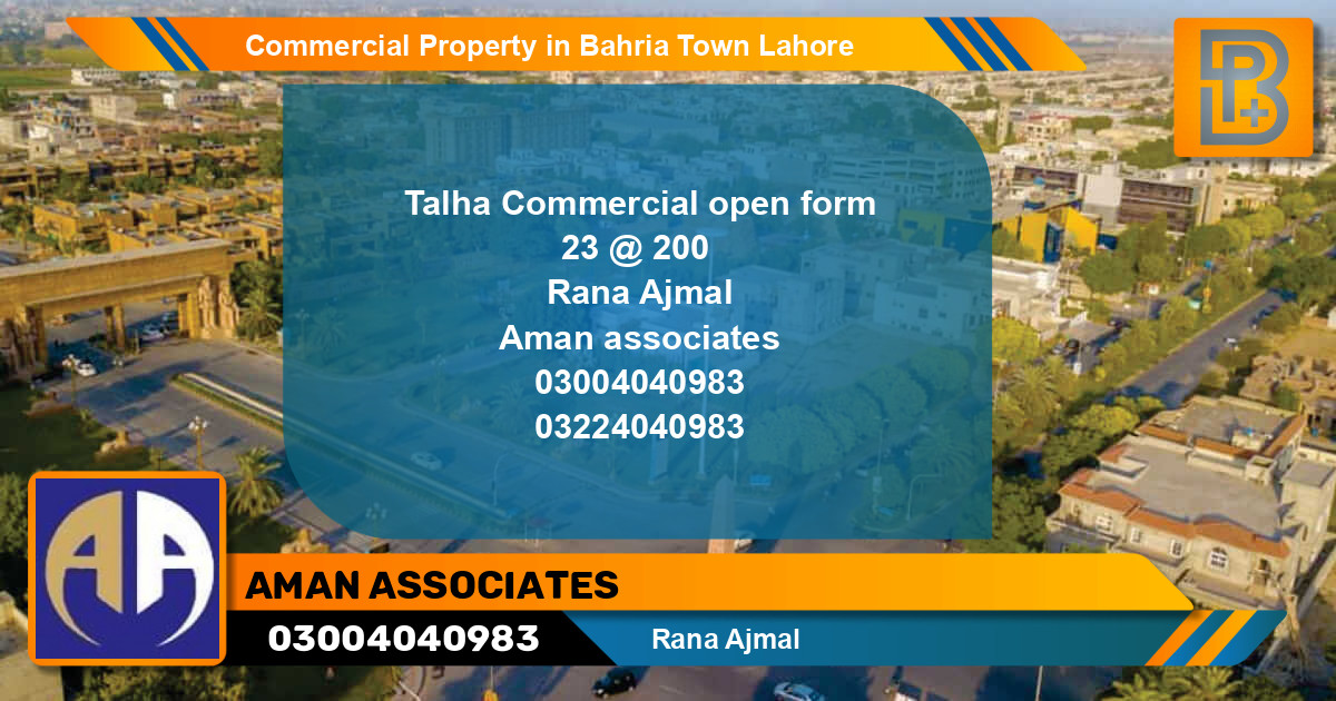 Commercial Property for Sale in Bahria Town, Lahore - (BP-65911)