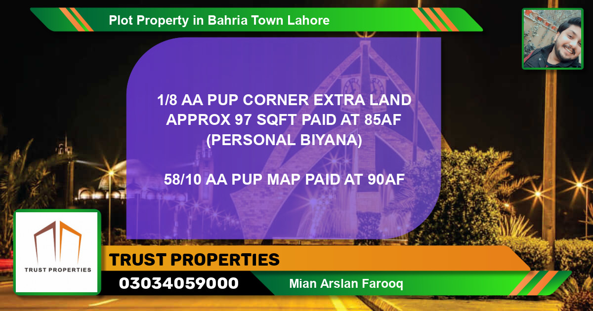 Residential Plot for Sale in Bahria Town, Lahore - (BP-65977)