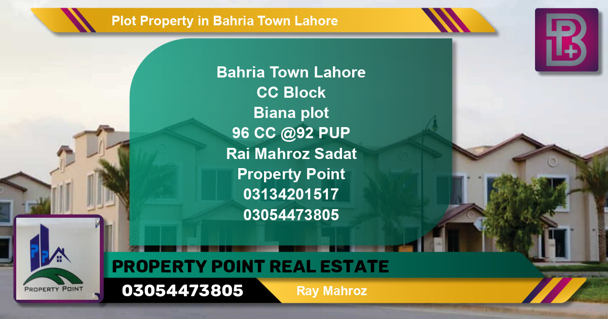 Residential Plot for Sale in Bahria Town, Lahore - (BP-65988)