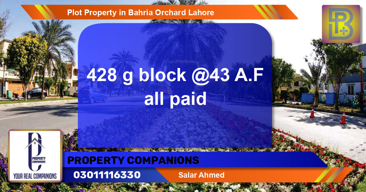 Residential Plot for Sale in Bahria Orchard, Lahore - (BP-66009)