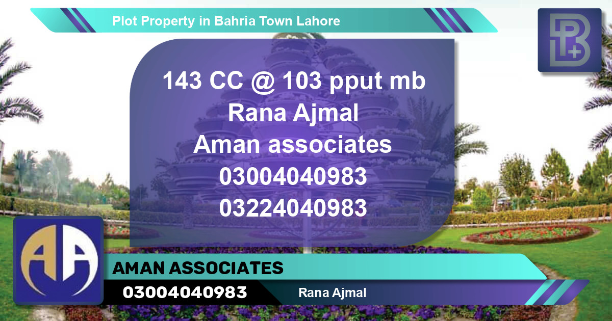 Residential Plot for Sale in Bahria Town, Lahore - (BP-66010)