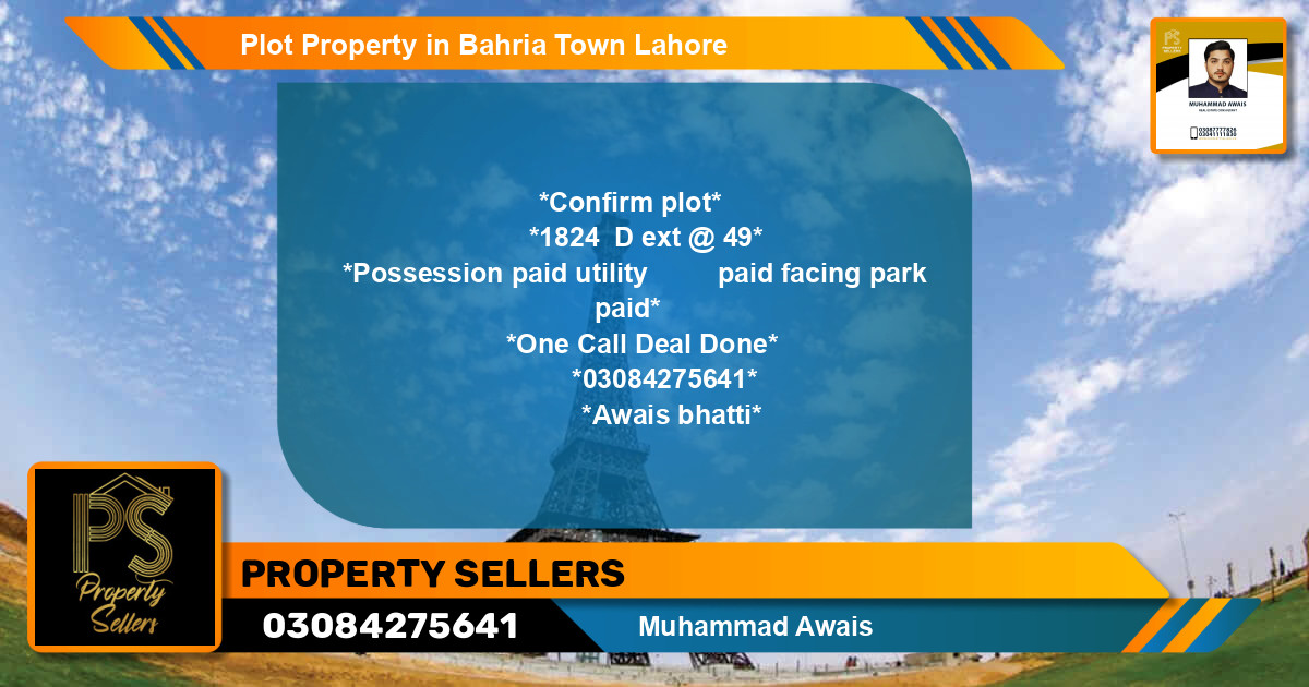 Residential Plot for Sale in Bahria Town, Lahore - (BP-66018)