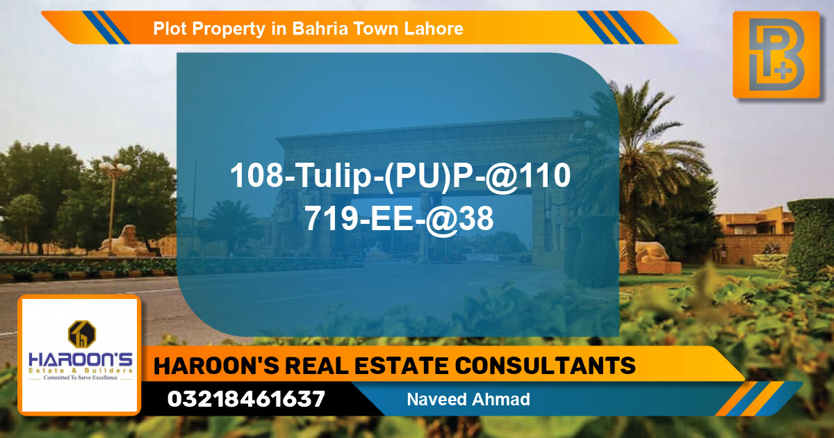 Residential Plot for Sale in Bahria Town, Lahore - (BP-66022)