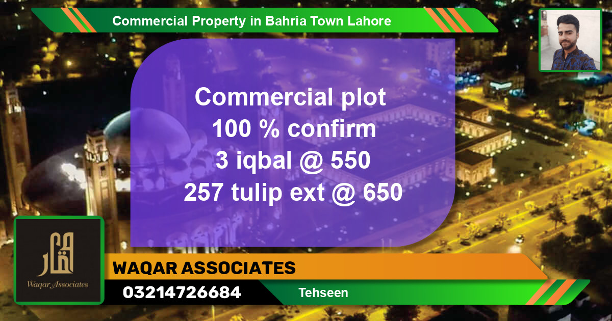 Commercial Property for Sale in Bahria Town, Lahore - (BP-66024)