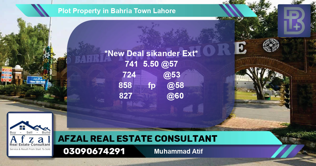 Residential Plot for Sale in Bahria Town, Lahore - (BP-66037)