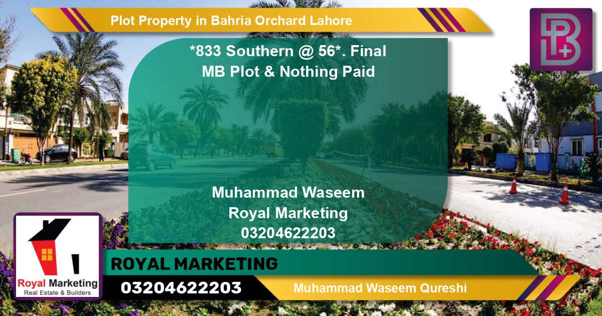 Residential Plot for Sale in Bahria Orchard, Lahore - (BP-66056)