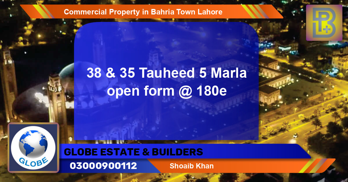 Commercial Property for Sale in Bahria Town, Lahore - (BP-66064)