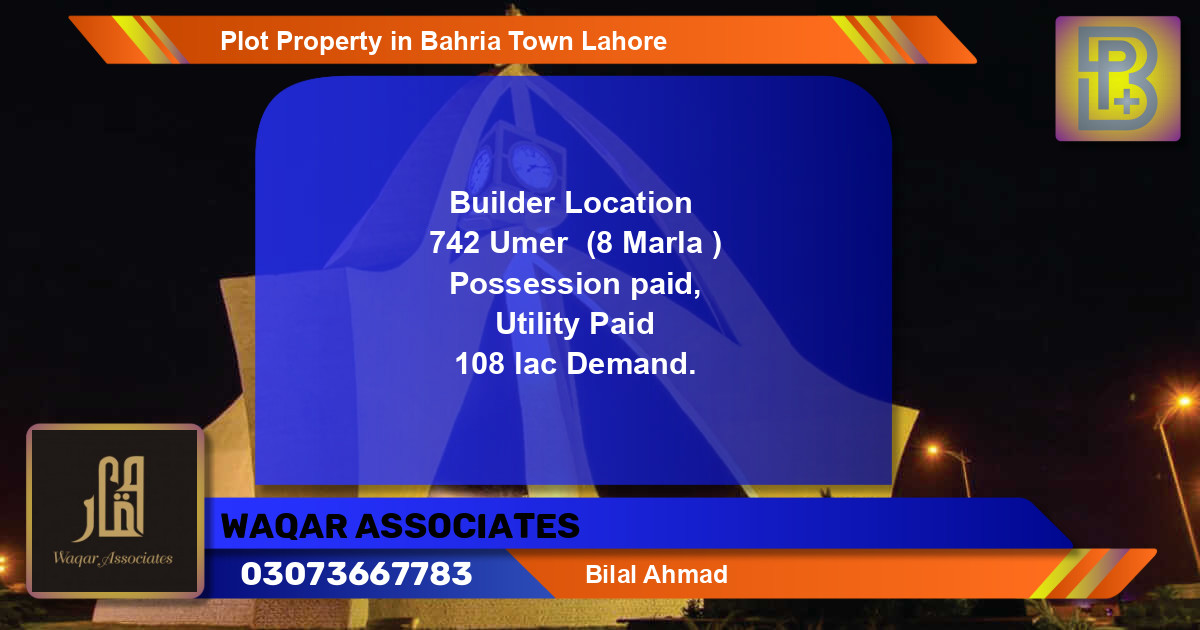 Residential Plot for Sale in Bahria Town, Lahore - (BP-66149)