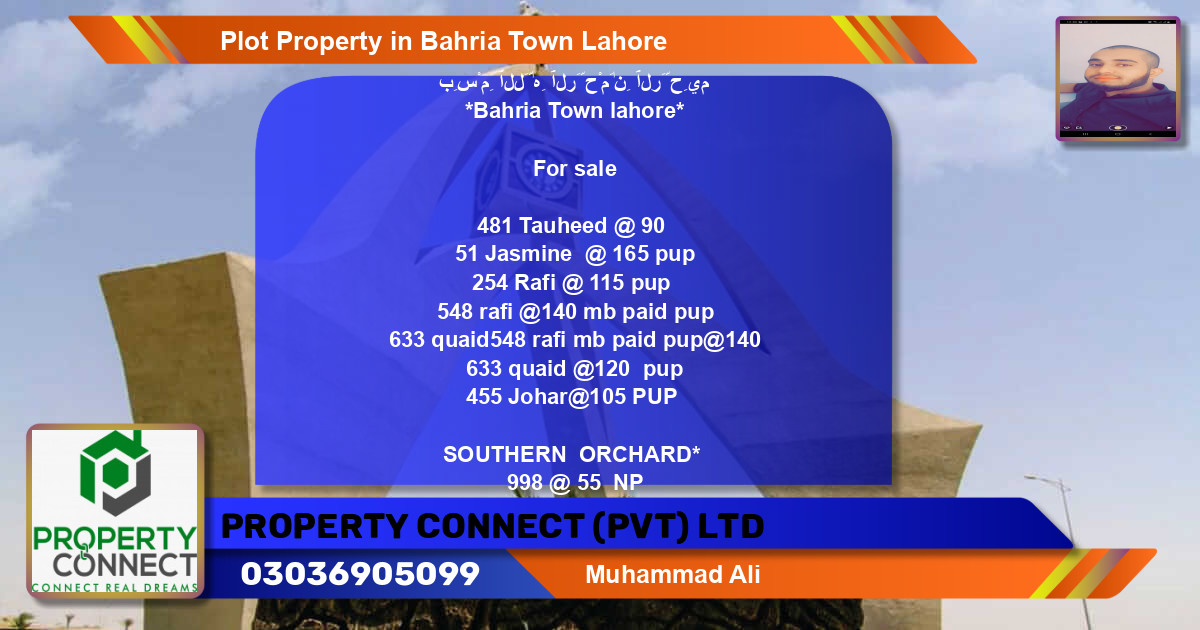 Residential Plot for Sale in Bahria Town, Lahore - (BP-66175)