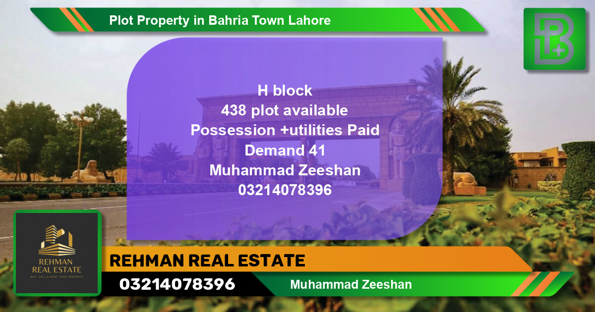 Residential Plot for Sale in Bahria Town, Lahore - (BP-66184)