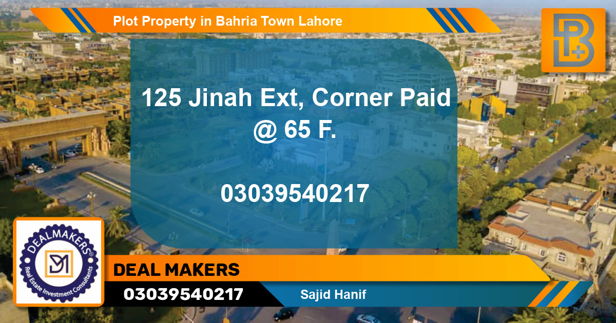 Residential Plot for Sale in Bahria Town, Lahore - (BP-66187)