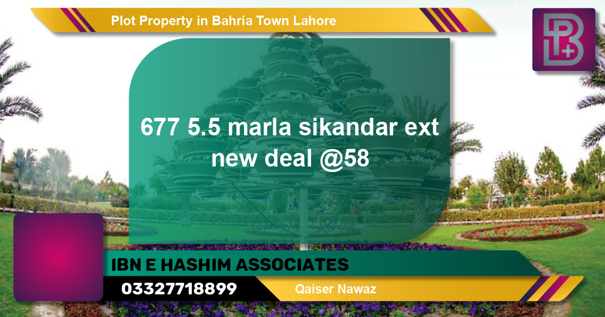 Residential Plot for Sale in Bahria Town, Lahore - (BP-66223)