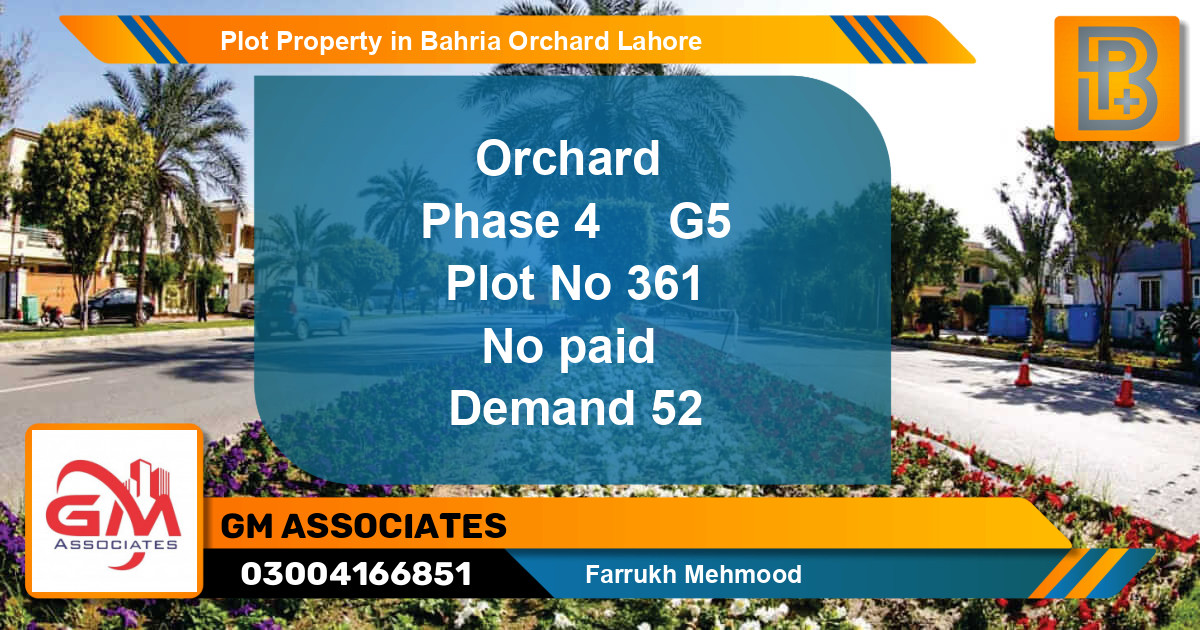 Residential Plot for Sale in Bahria Orchard, Lahore - (BP-66250)
