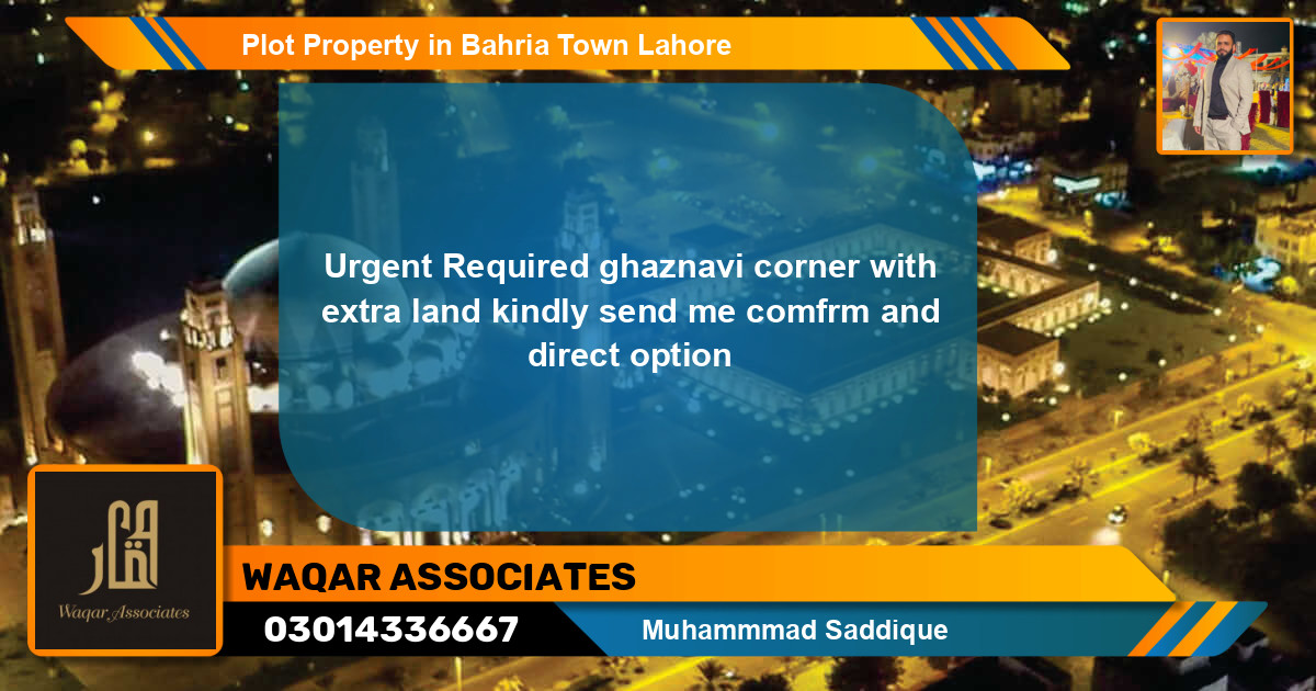 Residential Plot for Sale in Bahria Town, Lahore - (BP-66261)