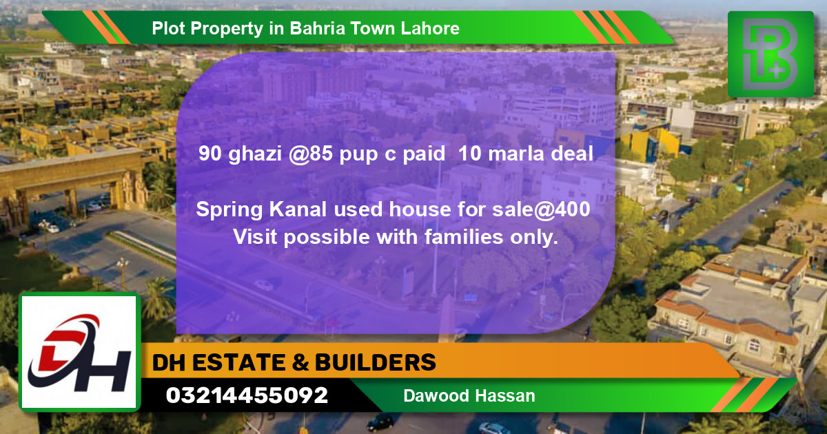 Residential Plot for Sale in Bahria Town, Lahore - (BP-66265)