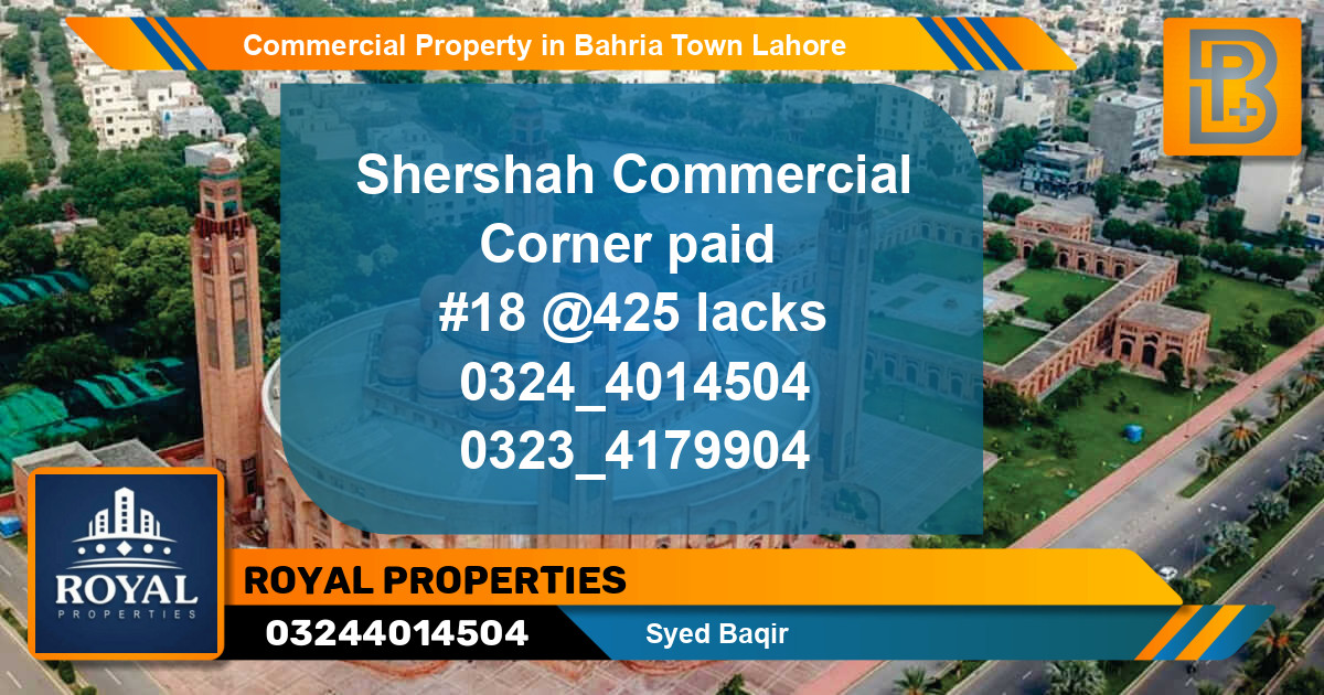 Commercial Property for Sale in Bahria Town, Lahore - (BP-66284)
