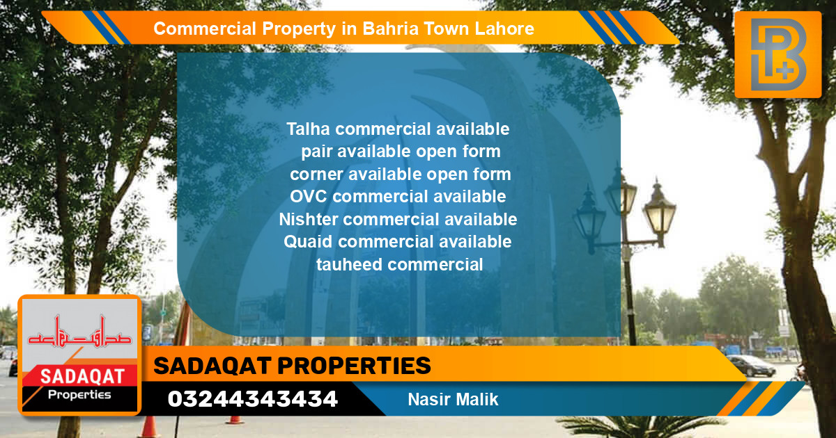 Commercial Property for Sale in Bahria Town, Lahore - (BP-66290)