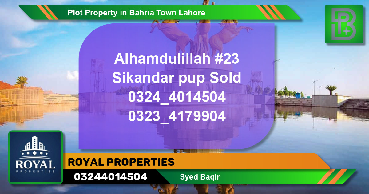 Residential Plot for Sale in Bahria Town, Lahore - (BP-66302)