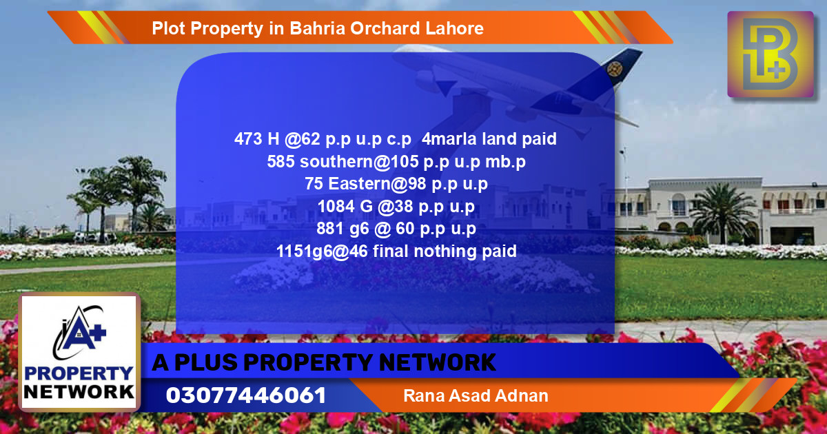 Residential Plot for Sale in Bahria Orchard, Lahore - (BP-66318)