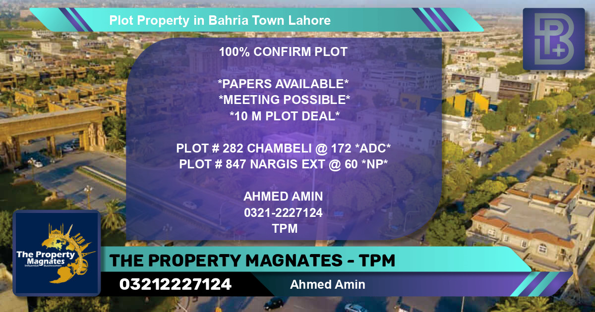 Residential Plot for Sale in Bahria Town, Lahore - (BP-66328)