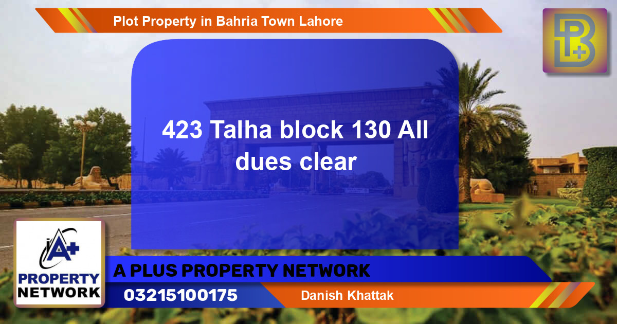 Residential Plot for Sale in Bahria Town, Lahore - (BP-66356)
