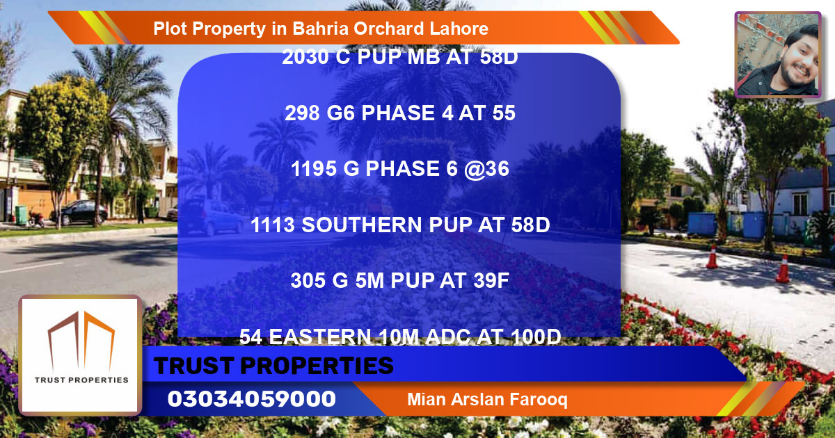 Residential Plot for Sale in Bahria Orchard, Lahore - (BP-66365)