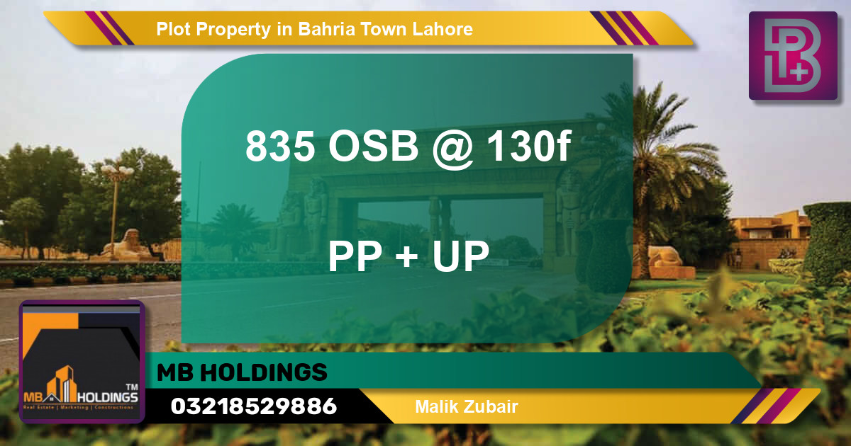 Residential Plot for Sale in Bahria Town, Lahore - (BP-66371)