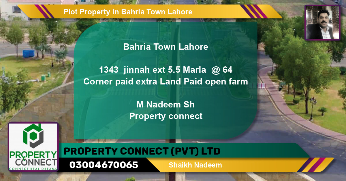 Residential Plot for Sale in Bahria Town, Lahore - (BP-66373)