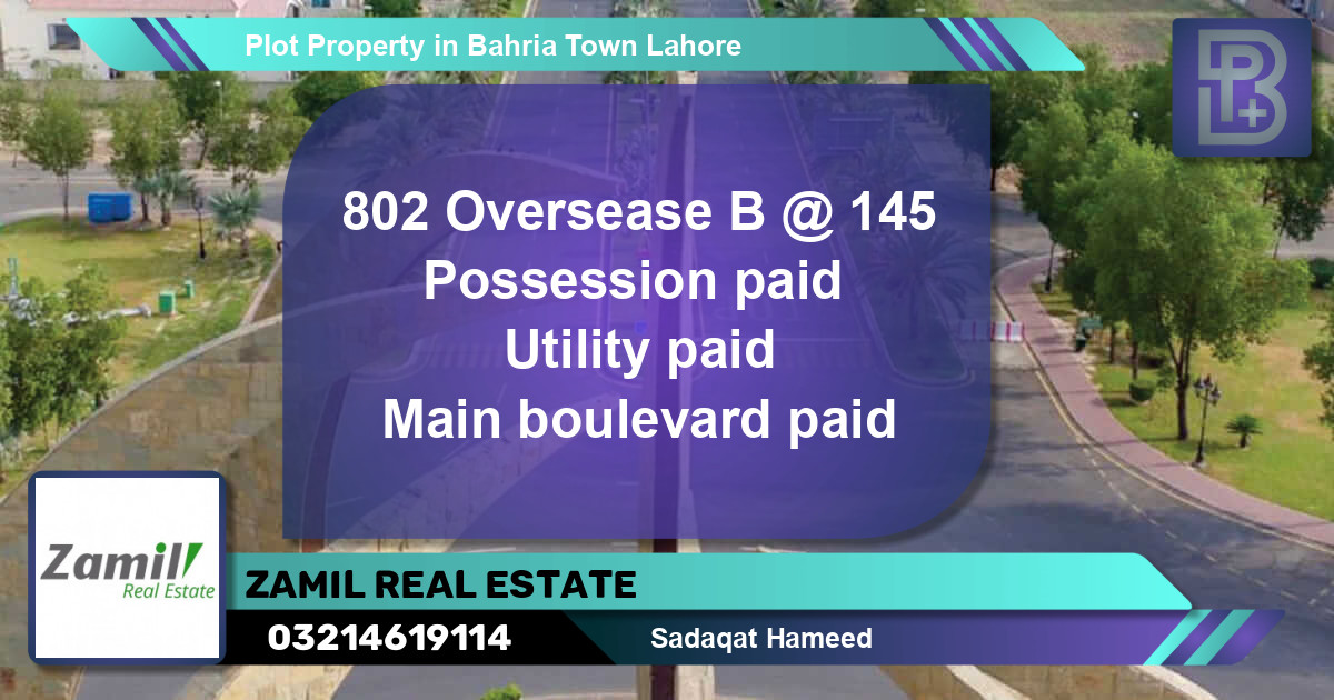Residential Plot for Sale in Bahria Town, Lahore - (BP-66398)