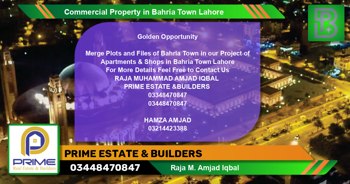 Commercial Property for Sale in Bahria Town, Lahore - (BP-66425)