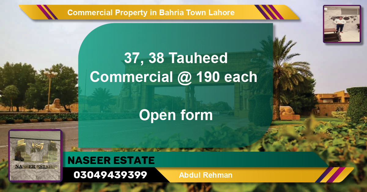 Commercial Property for Sale in Bahria Town, Lahore - (BP-66431)