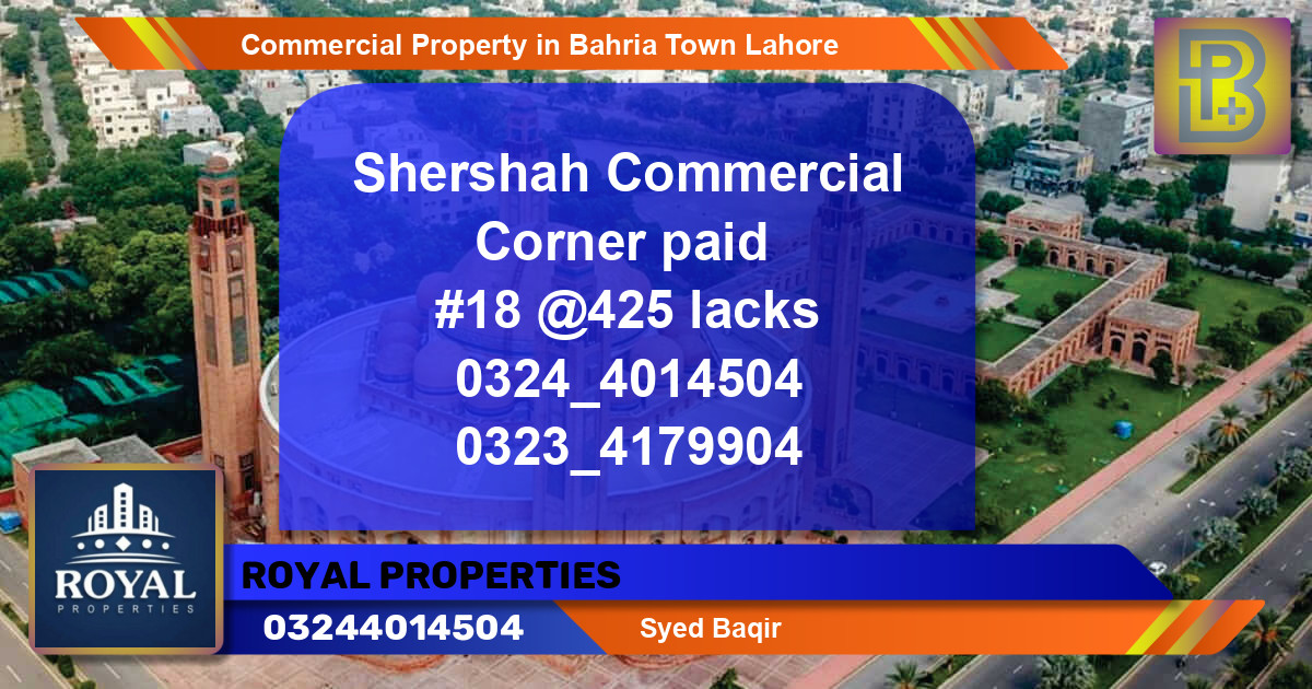 Commercial Property for Sale in Bahria Town, Lahore - (BP-66435)