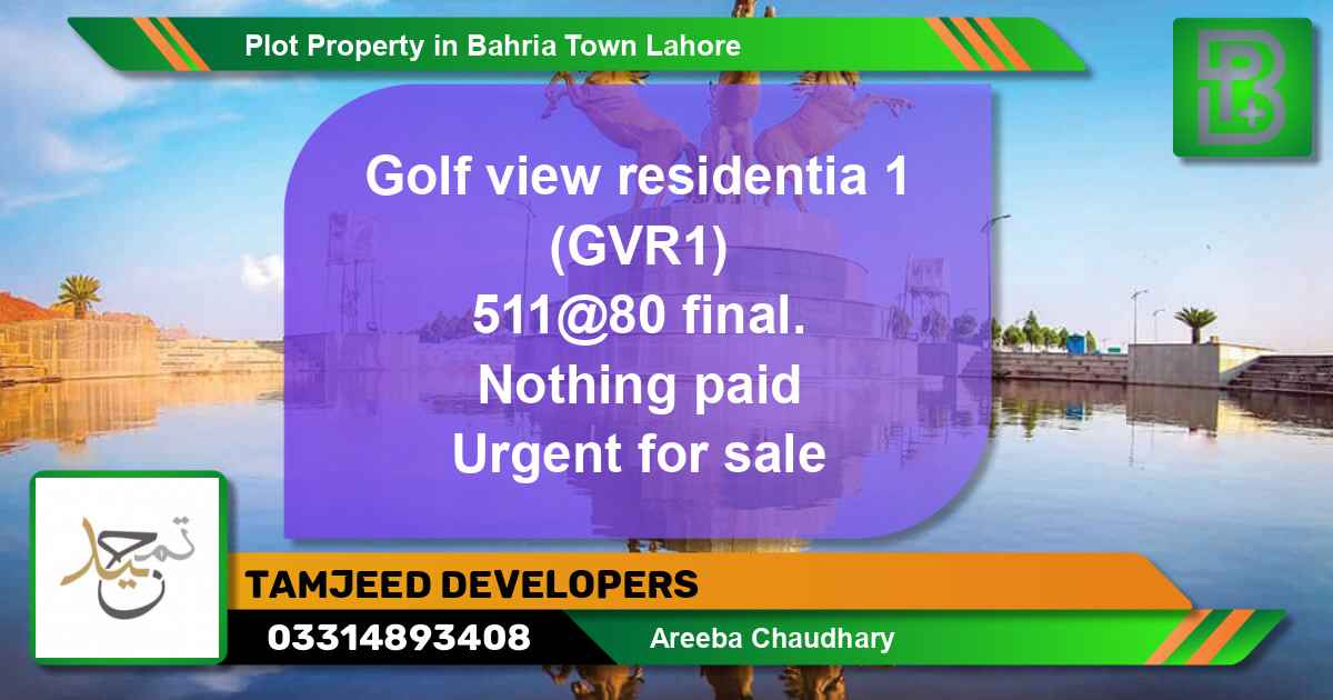 Residential Plot for Sale in Bahria Town, Lahore - (BP-66459)