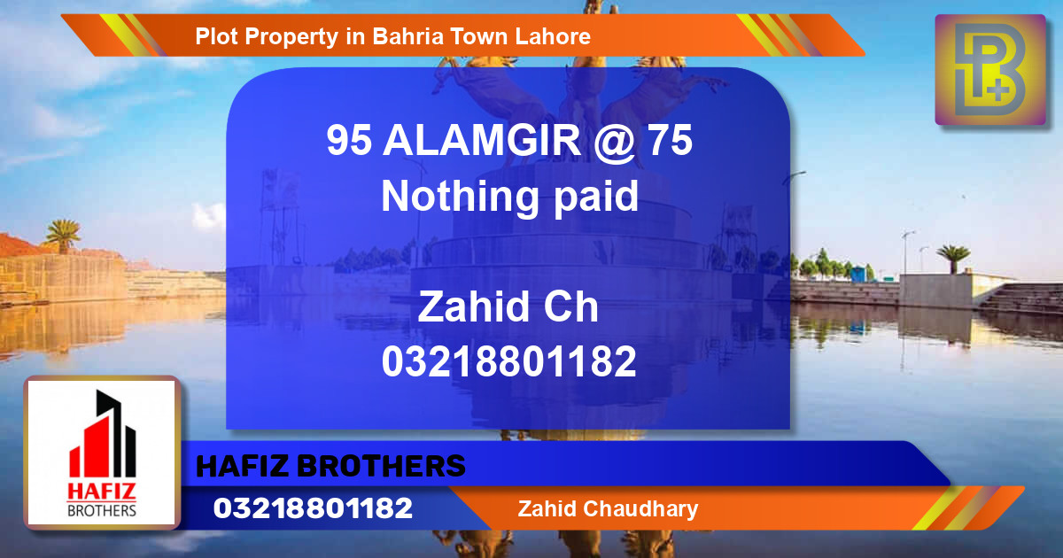 Residential Plot for Sale in Bahria Town, Lahore - (BP-66464)